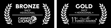 logos sncf hexagonal - Bronze Cannes Lion - Gold 11eme Deauville Green Awards